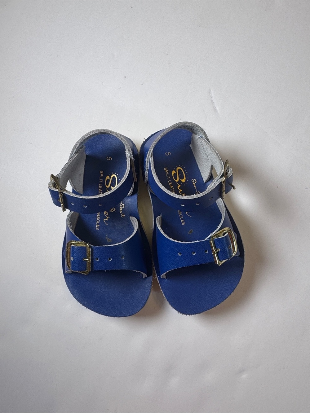 Girls' Blue Buckle Strap Sandals by (Kids)